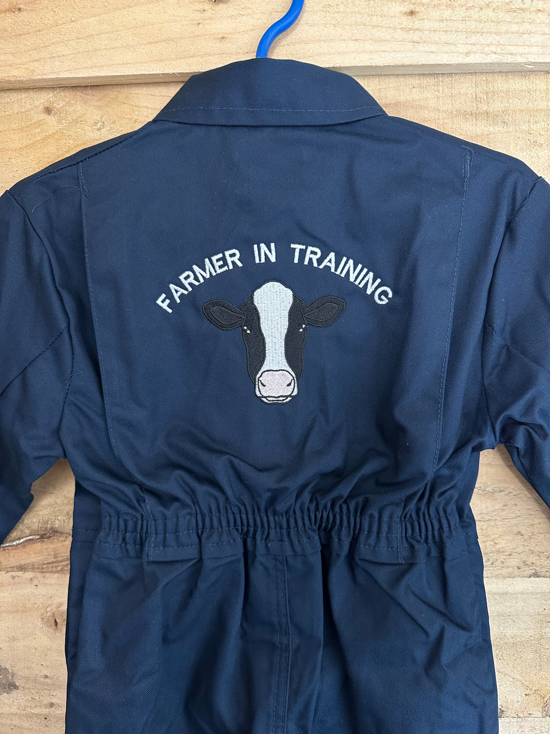 Embroidered Farmer In Training Overalls - Dairy Cow