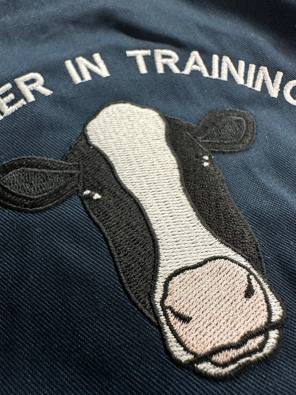 Embroidered Farmer In Training Overalls - Dairy Cow