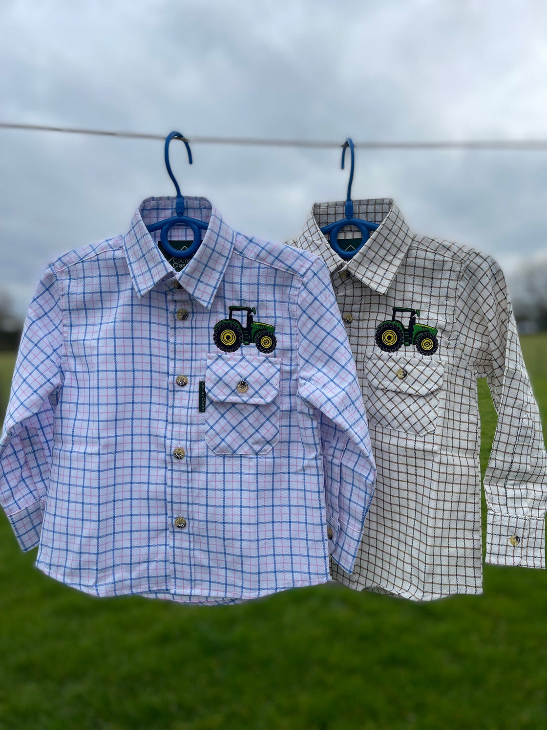 Shirt Embroidery With Tractor Or Animal Design