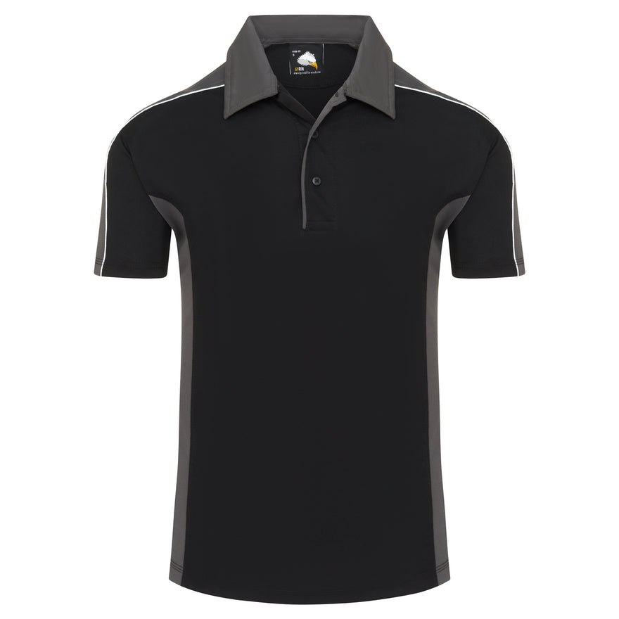 Wicking polo - Black - Graphite