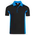 Wicking polo - Black - Reflex Blue