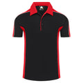 Wicking polo - Black - Red