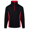 1/4 zip 1 - Black - Red