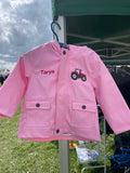 Rain Jacket Embroidered With Tractor