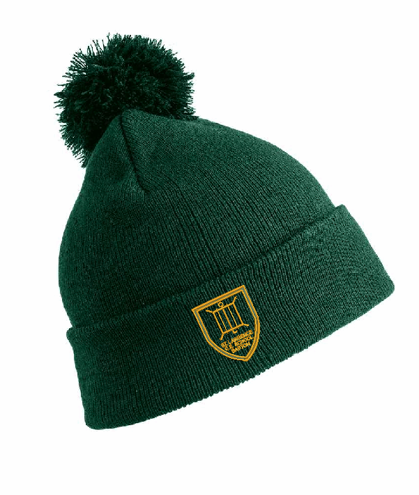 Bottle Green Bobble Hat - Barton St Lawrence