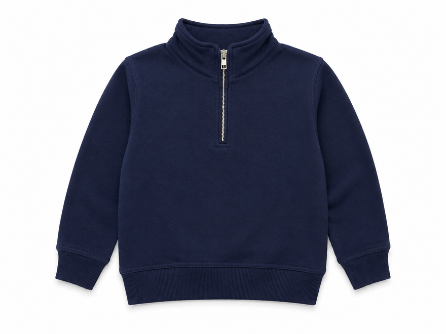 Children's 1/4 zip Sweatshirt Embroidered With Animal/Tractor Design