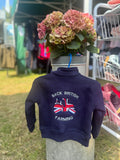 Children's 1/4 zip Sweatshirt Embroidered With Back British Farming