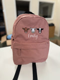 Mini Backpack With 3 animal embroidery