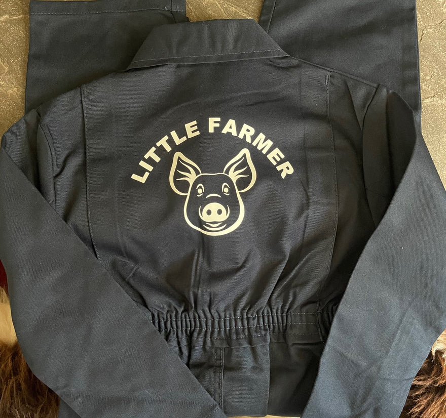 Printed Little Farmer Pig Design Overalls