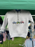 Baby/Toddler 1/4 zip Sweatshirt Embroidered With 3 Tractor Design