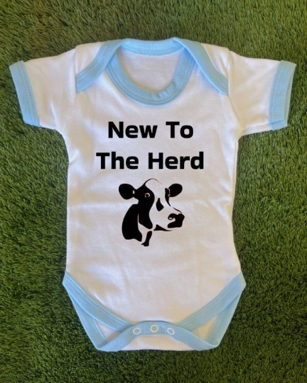 New To The Herd Cow Baby Vest