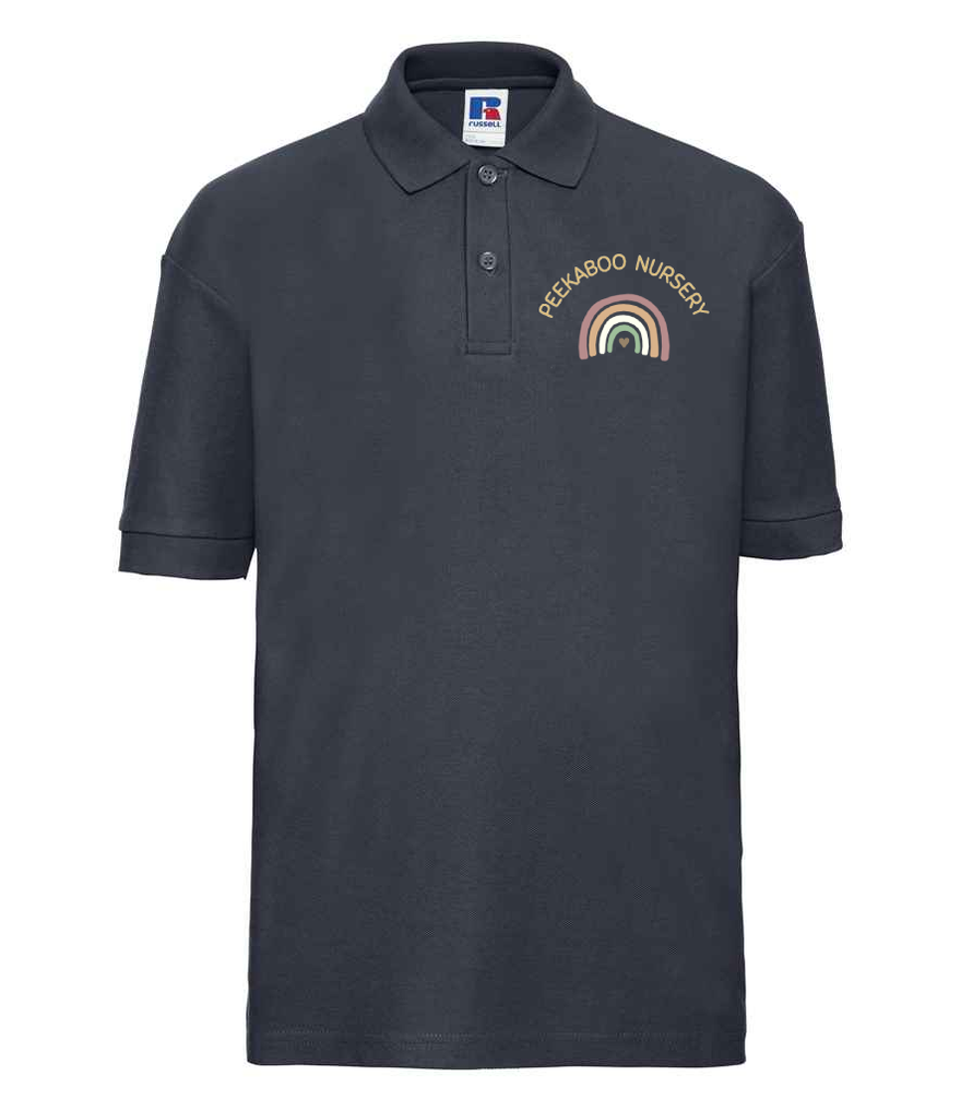 Navy Polo - Peekaboo Nursery