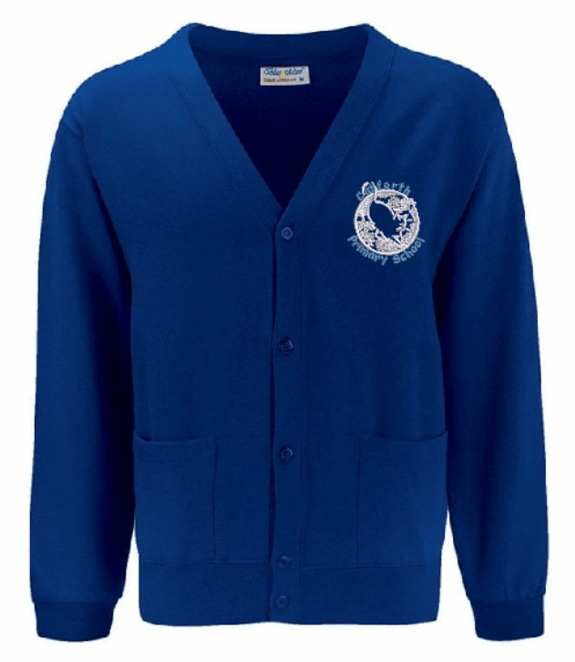 Royal Blue Sweatshirt Cardigan - Catforth