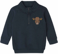 Baby/Toddler 1/4 zip Sweatshirt Embroidered With Animal/Tractor Design
