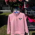 Children's 1/4 zip Sweatshirt Embroidered With Animal/Tractor Design