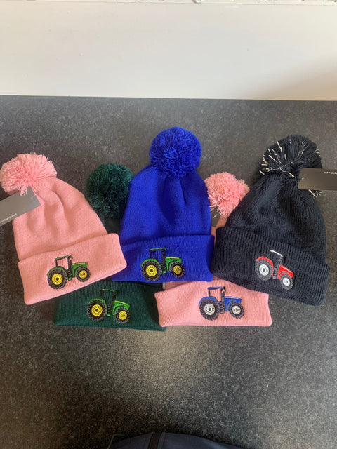 Kids/ Adults Bobble Hat Embroidered