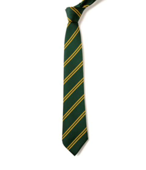 Bottle Green & Gold Tie - Barton St Lawrence