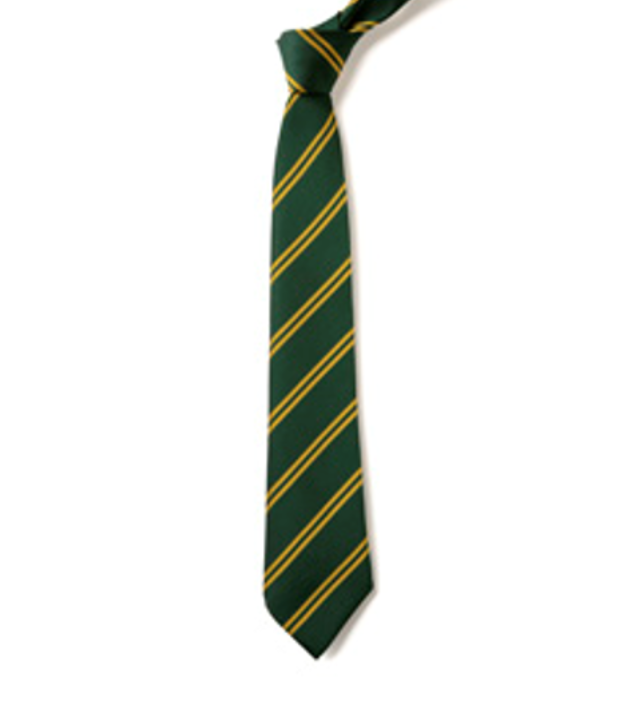 Bottle Green & Gold Tie - Barton St Lawrence