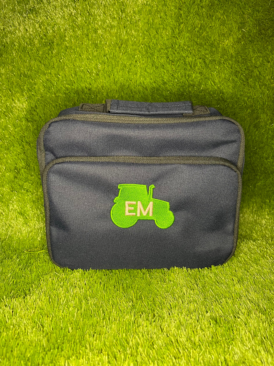 Lunchbox Bag with Tractor Embroidery