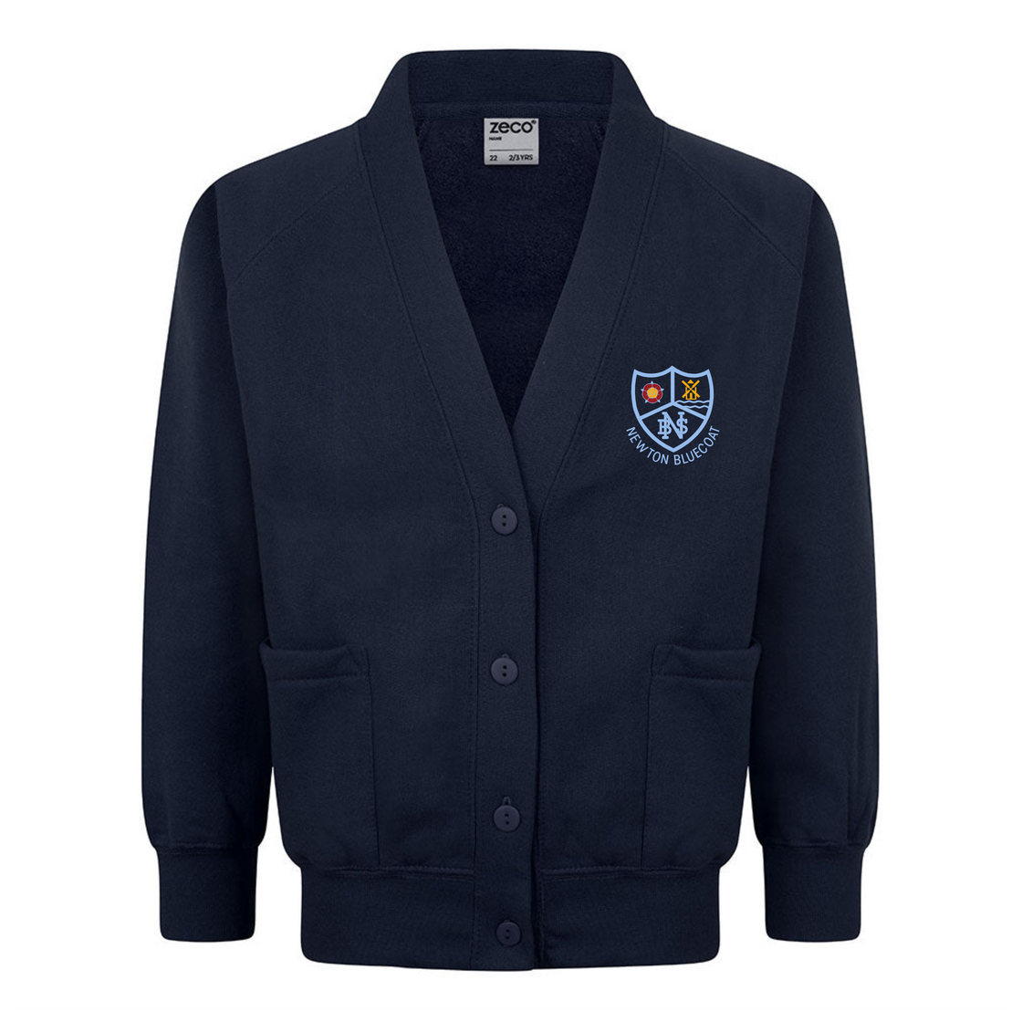 Navy Blue Sweatshirt Cardigan - Newton Bluecoat