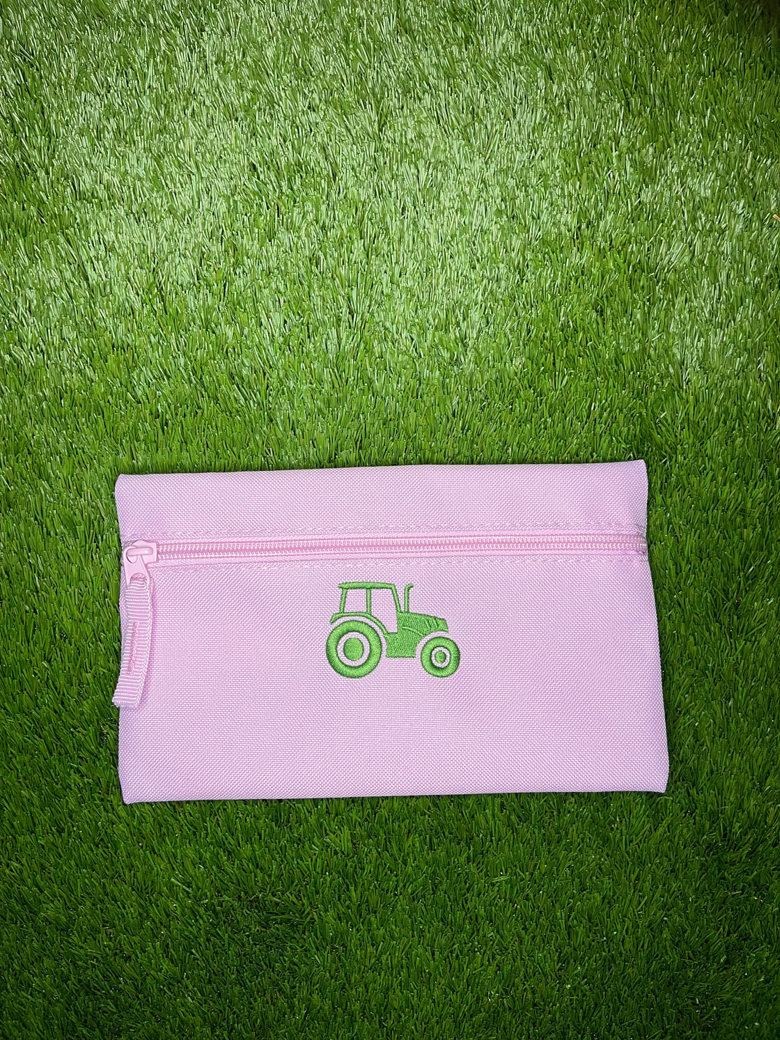 Pencil Case with Tractor Embroidery