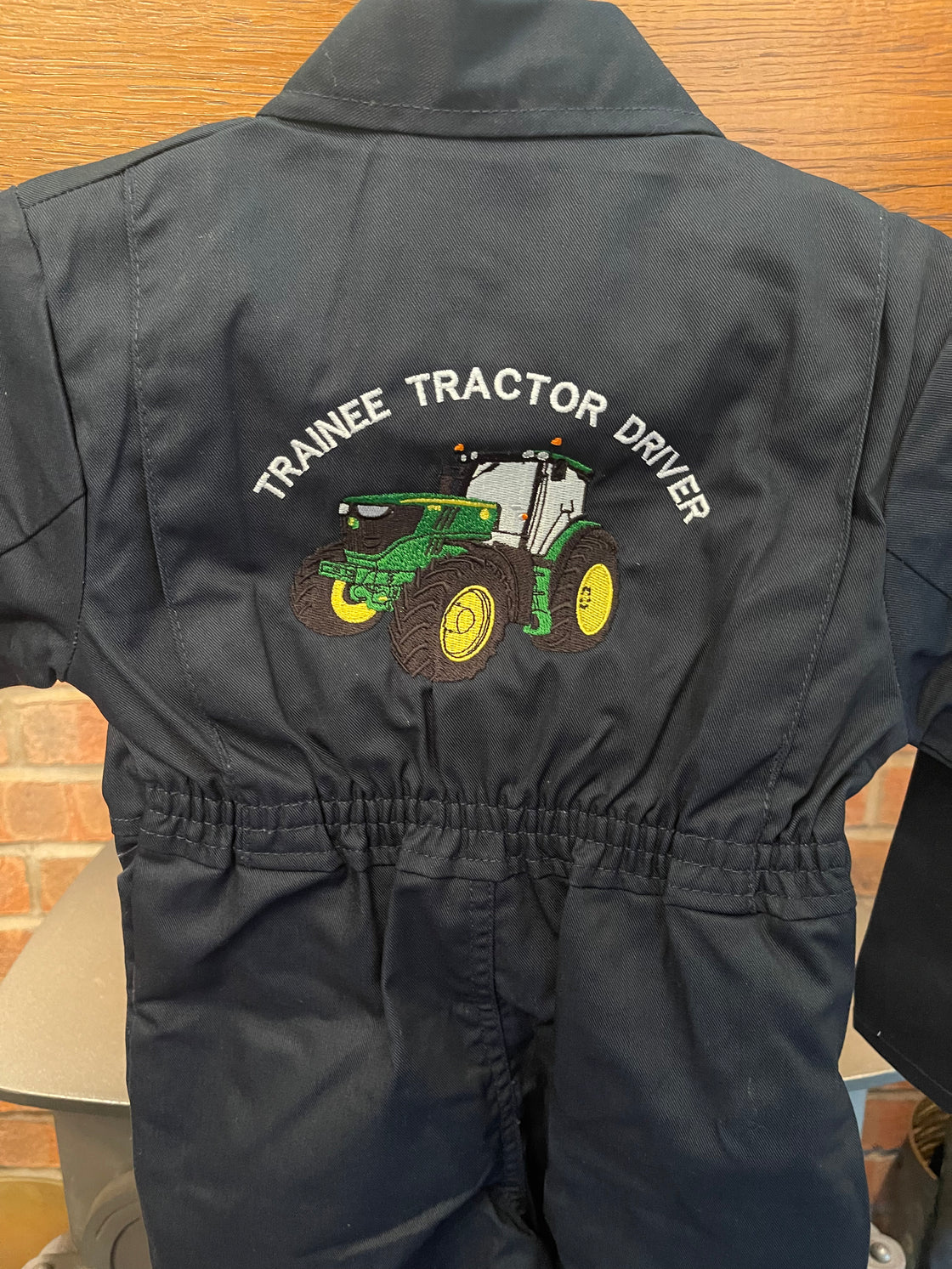 Embroidered Trainee Tractor Driver Overalls - Green Tractor