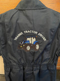 Embroidered Trainee Tractor Driver Overalls - Blue Tractor
