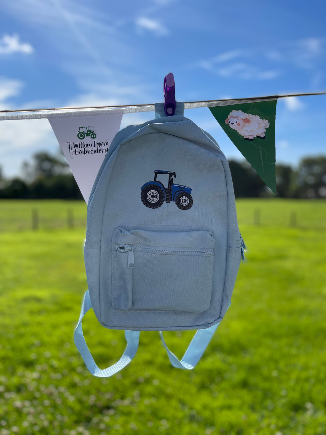 Mini Backpack With Tractor Embroidery